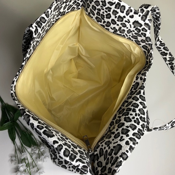 Leopard Print Large Canvas Tote - Picture 9 of 9
